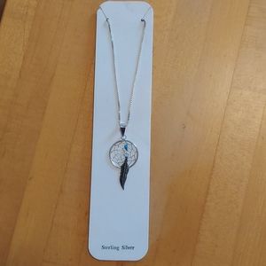 Sterling Silver Dream Catcher Necklace